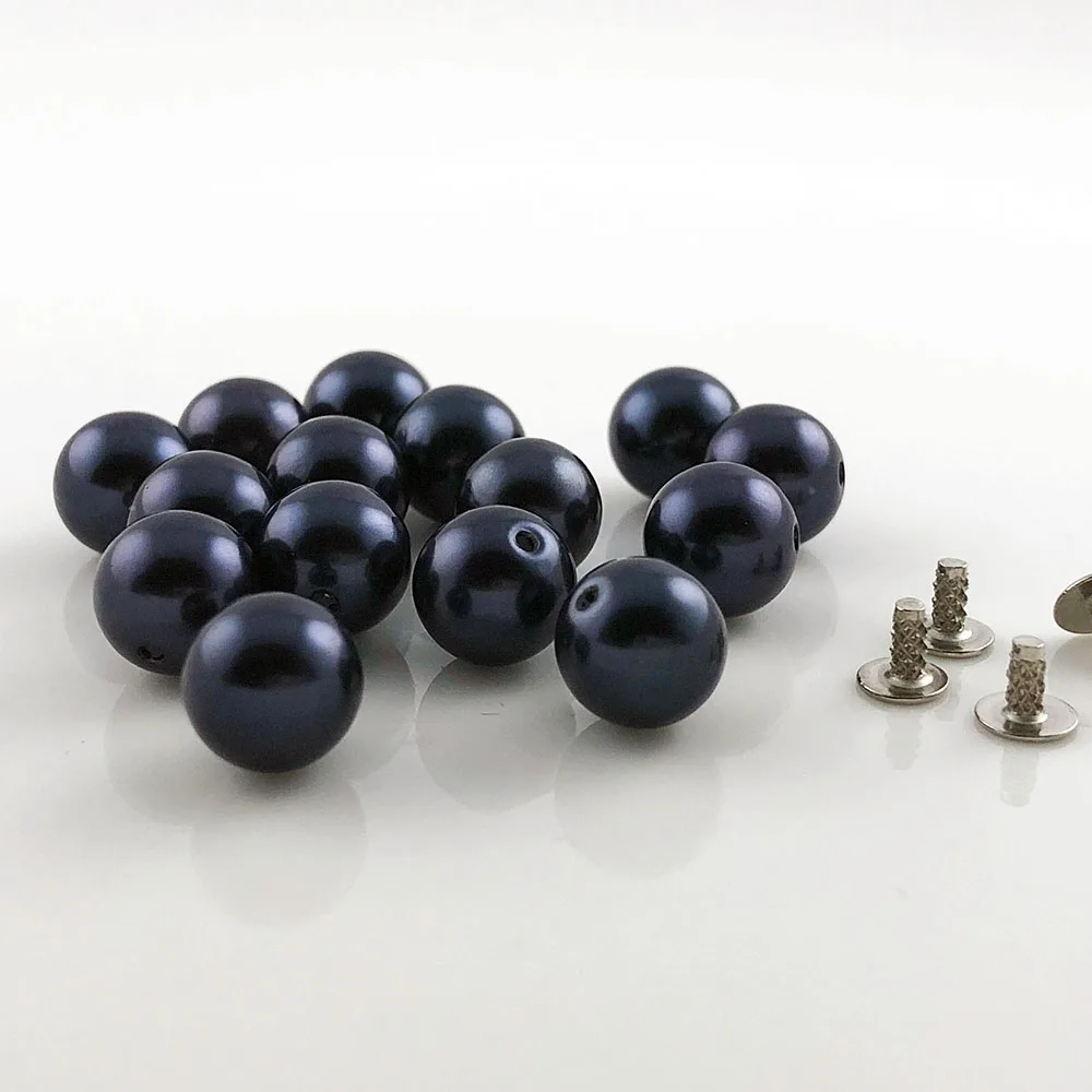 6MM Dark Gray Коллекция 100/200 года. Круглые заклепки с имитацией жемчуга. Заклепки в стиле панк. Заклепки с шипами. Декоративные заклепки. Подходят для ремней, сумок, обуви, одежды своими руками - Цвет: 6MM Dark Gray