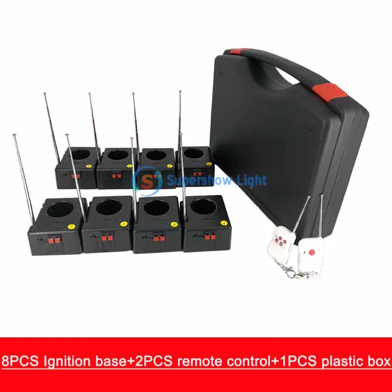 

Cold Firework Ignition Machine Wireless Remote Pyrotechnics 8 Cues Receiver Stage Equipment Fountain System 1case 8 Base Firing