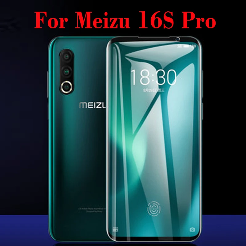 Закаленное 3D стекло с полным покрытием для Meizu 16s Pro защитная пленка 9H Pro|Защитные