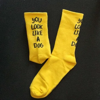 

Middle tube men's socks street ins Korea hip hop Harajuku alphabet socks trend men and women socks