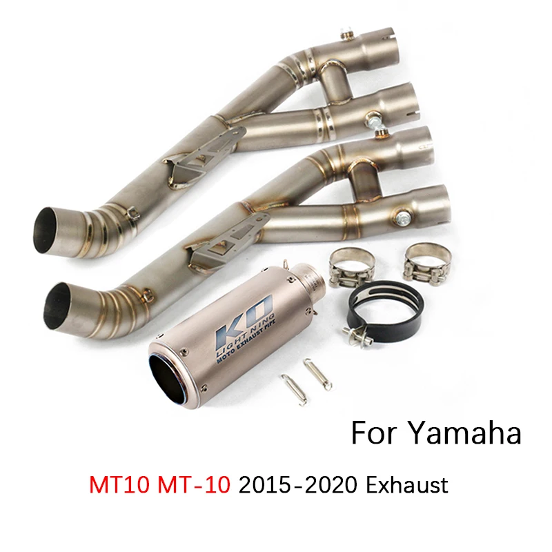 60mm Mid Pipe for Yamaha MT-10 FZ10 2015-2020 Motorcycle Exhaust Pipe Remove Cat