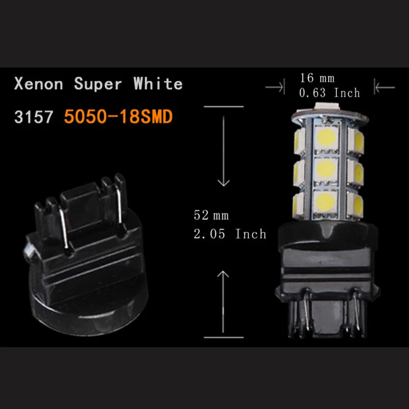 3157 5050 3156 3057 3457 18SMD светодиодный чистый белый задний фонарь стоп светильник Замена