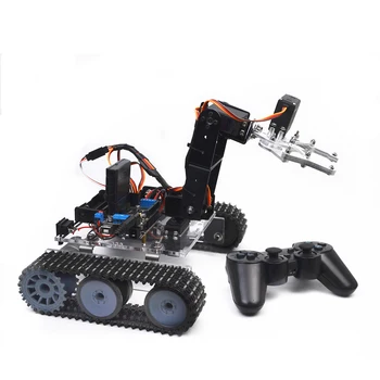 

DIY Programmable Tank 4DOF Metal Mechanical Arm Robot Kit (Without Battery) Toys For Kids Children Birthdaty Gifts 2020