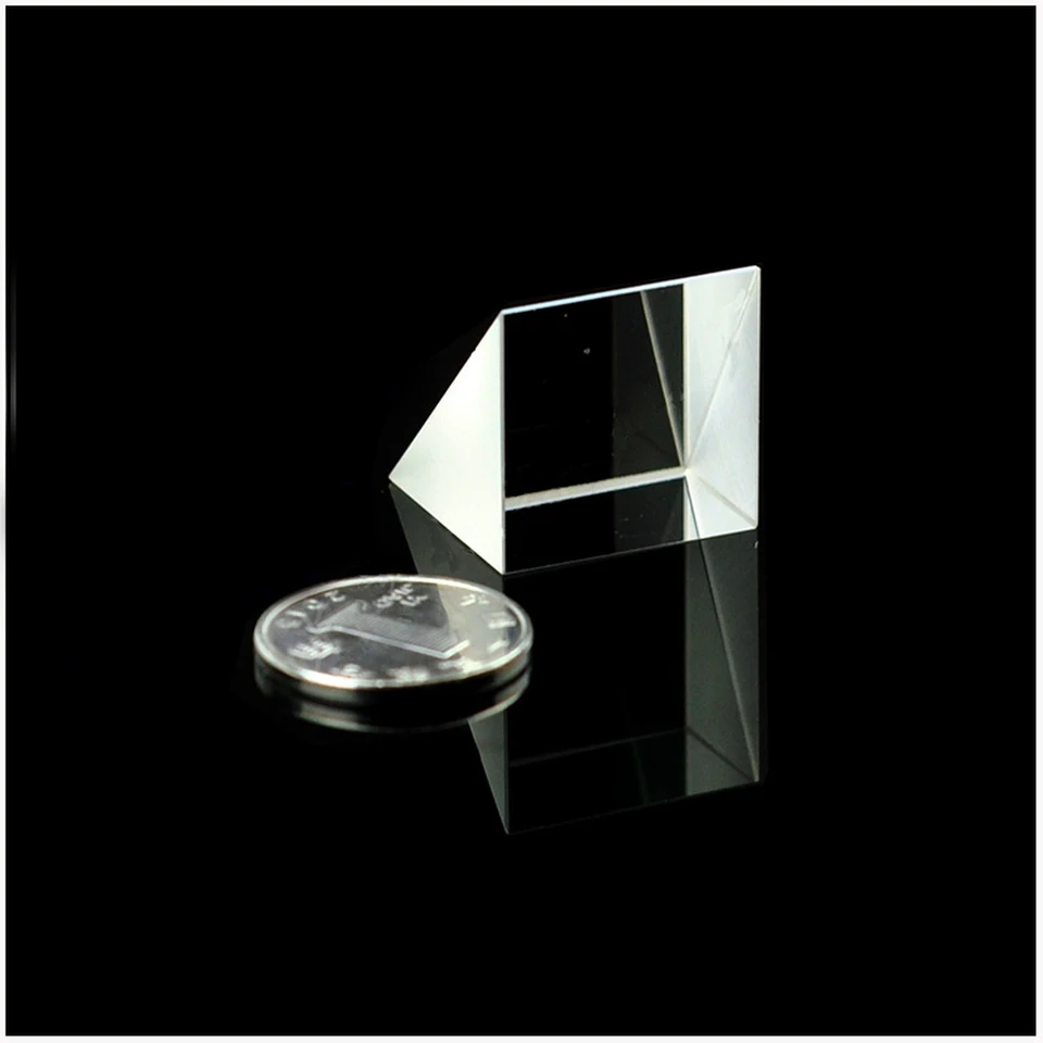 K9 Crystal Optical Glass Conical Prism 10mm for Teaching Light Spectrum Physics