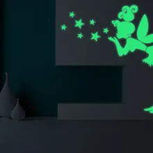 KW3211 ангел ночник резной милый мультфильм стикер на стену s флуоресцентная наклейка Внешняя торговля Горячая украшения дома