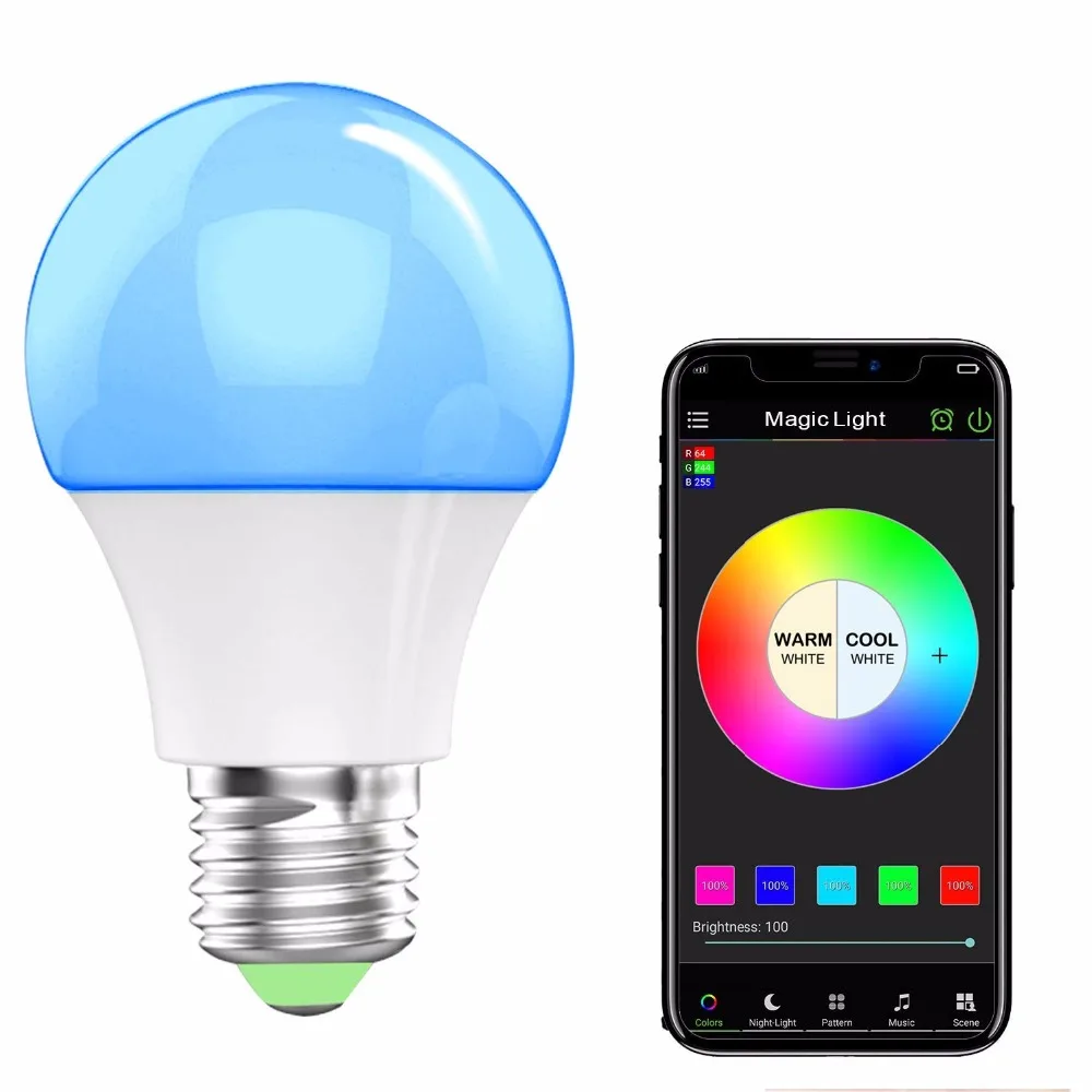Умные bluetooth лампы. Умная   bluetooth лампа. светильник с блютузом. smart light app. magiclight на русском.