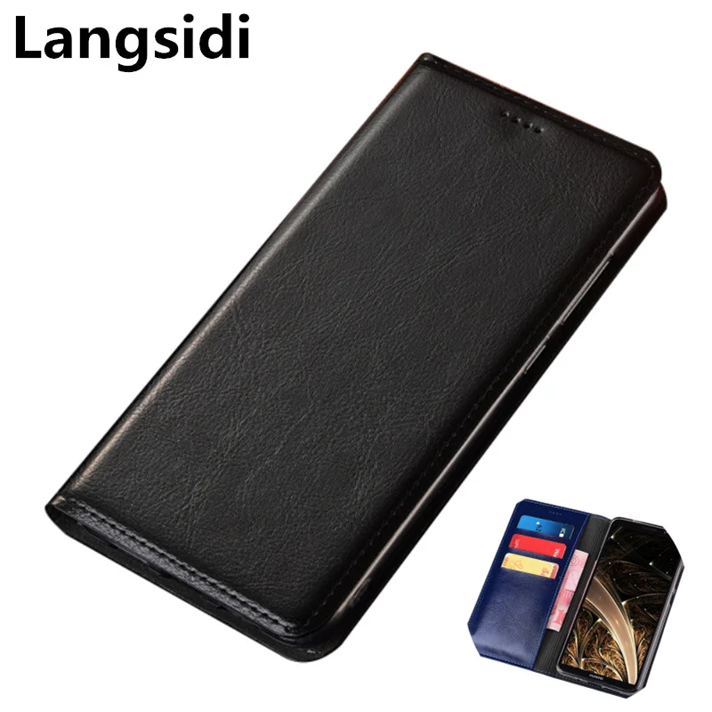  Flip Wallet Multi Card Holder Genuine Leather Cover For Asus ZenFone 3 Deluxe ZS570KL/ZenFone 3 Del