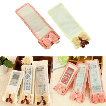 

Home Living Life Acessories Gift Remote Control Set Bear Cloth Remote Control Cover Bow Tv Air Conditioner Remote Control Cover