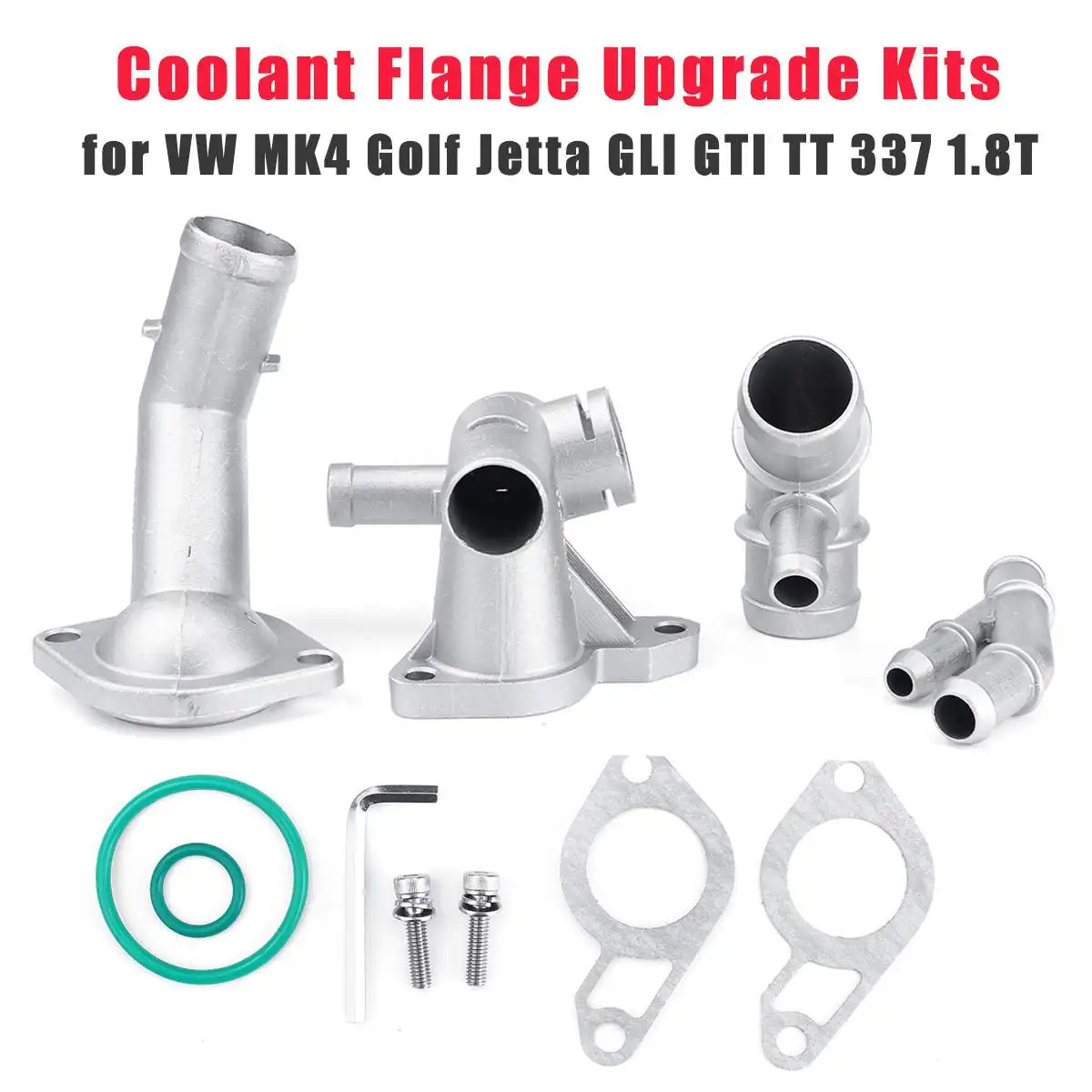 

Cast Aluminum Coolant Flange Upgrade Kits for VW MK4 for Golf Jetta 1.8T for Audi TT Auto Accessories