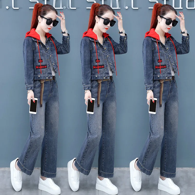 Jeans Jas vrouwen Populaire Herfst Kleding 2019 Herfst Nieuwe Stijl DAMES Jurk Koreaanse stijl Korte Casual Lente En herfst Vrouwen