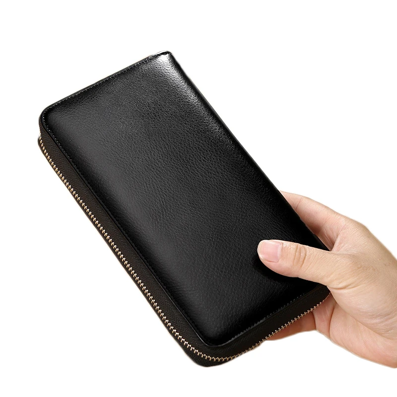 Новый женский кошелек из натуральной бычьей кожи стандартный Мужской Длинный
