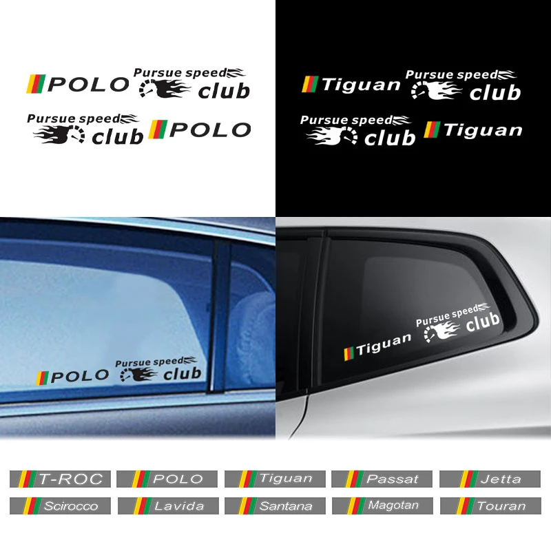 Fundir Sacrificio Discrepancia Pegatina lateral con letras de cristal para coche, pegatina triangular  impermeable para Volkswagen Tiguan, Golf 7, 6, 5, 4, t roc, Sharan, 7N,  EOS, JETTA, POLO, 2 piezas|Pegatinas para coche| - AliExpress