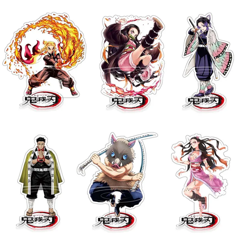 Аниме Demon Slayer Stand Kimetsu No Yaiba Kamado Tanjirou Nezuko Kanawo Zenitsu Inosuke Giyuu фигурка на акриловой