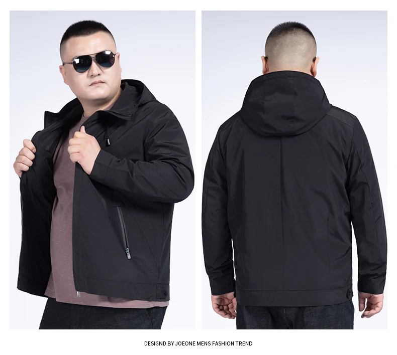 Большие размеры 10XL 8XL 6XL 5XL брендовая мужская куртка черная Повседневная однотонная Свободная куртка-бомбер с капюшоном Трендовое пальто в стиле хип-хоп Уличная одежда