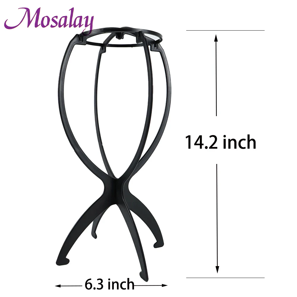 Ajustable Colorful Wig Stands 5PC Folding Plastic Stable Durable Wig Holders High Quality Hairpiece Hat Cap Display Tools for Wig Stand Wig Stand Holder Wig Storage Stand