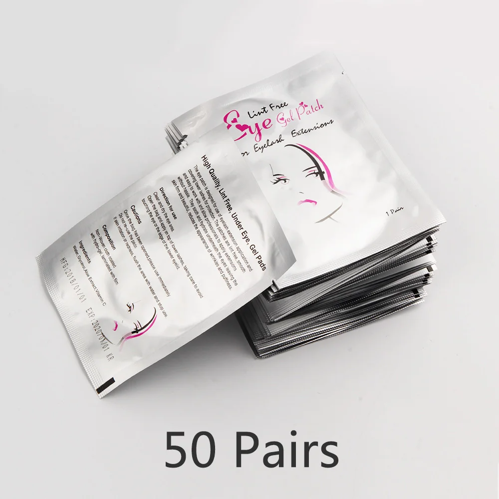 50 пар бумажных подушек для наращивания ресниц одноразовые патчи для ресниц безворсовые подушечки для ресниц наклейки "ресницы" макияж - Цвет: girl