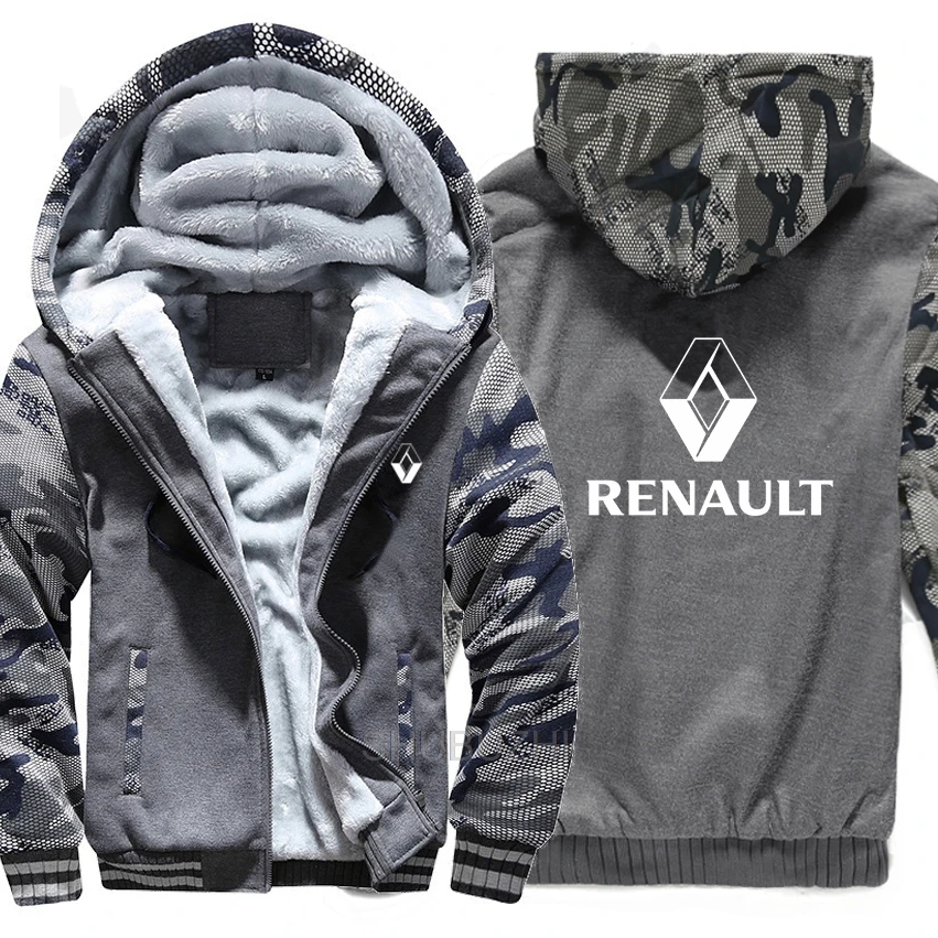 Renault толстовки зимние камуфляжные рукава куртки мужские флисовые Renault свитера с логотипами - Цвет: same as picture