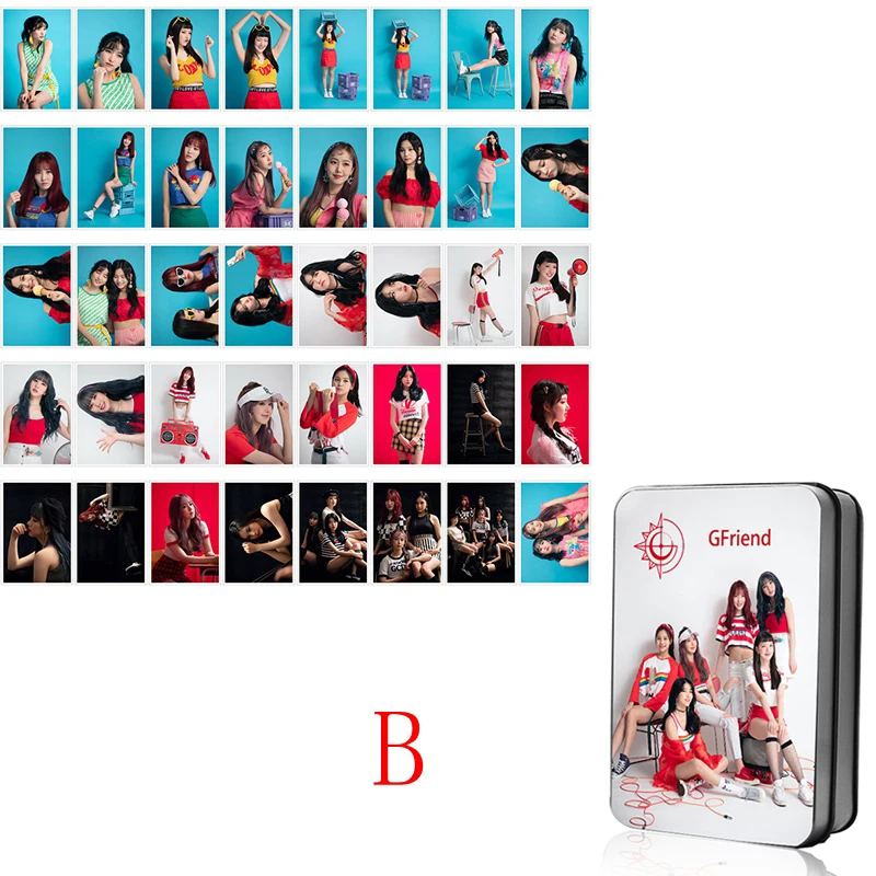 Kpop GFriend Seventh Mini Album фотография Поляроида Lomo Card GFRIEND Fans подарки металлический ящик 40 шт./кор. Прямая