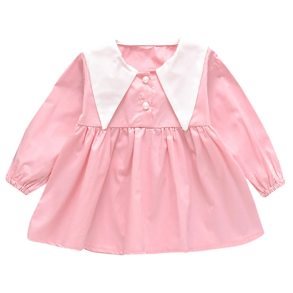 A Платье для маленьких девочек; платья для маленьких девочек; vestido infantil vestidos infantil; одежда; batizado; Повседневная Лоскутная одежда с длинными рукавами; Z4 - Цвет: A