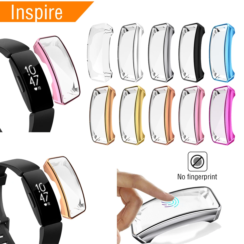 Мягкий чехол из ТПУ Для Fitbit Inspire 10 видов цветов для часов защита экрана умные часы