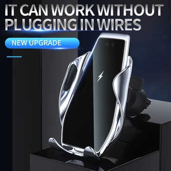 

Auto Clamping 15W Car Mount Wireless Charger for iPhone 11 Pro XS XR X for Samsung S9 Infrared Sensor for Car Phone Holder