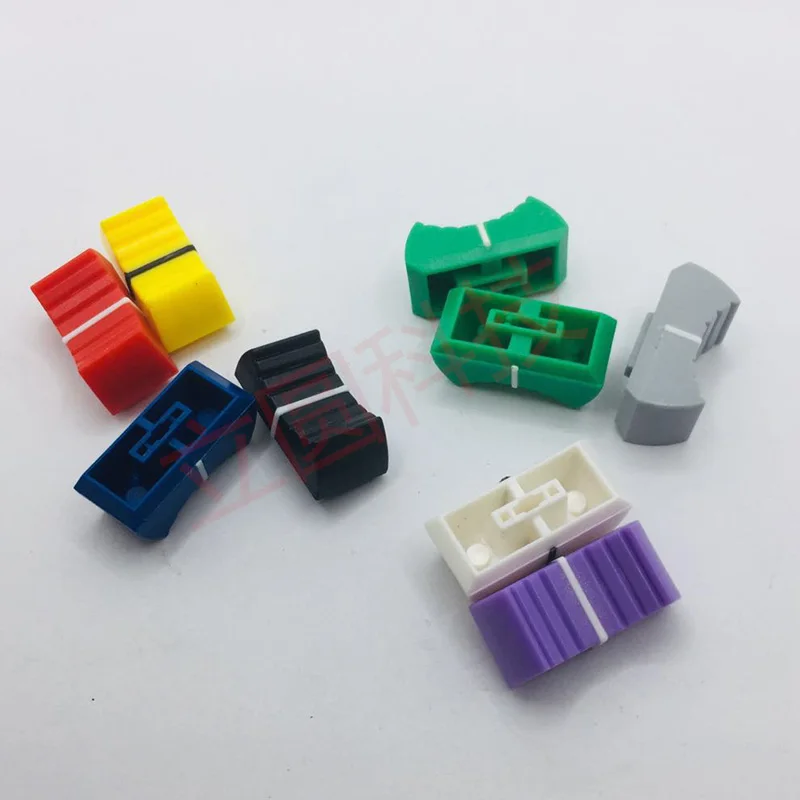 60pcs Straight Slide Button Knob Cap Mixer Potentiometer Fader Cap