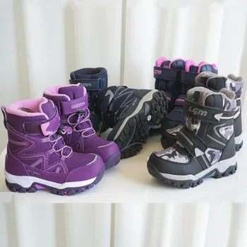 

Natural wool warm shoes children boots waterproof snow boots -30 degrees size 28 to 35 wallvell