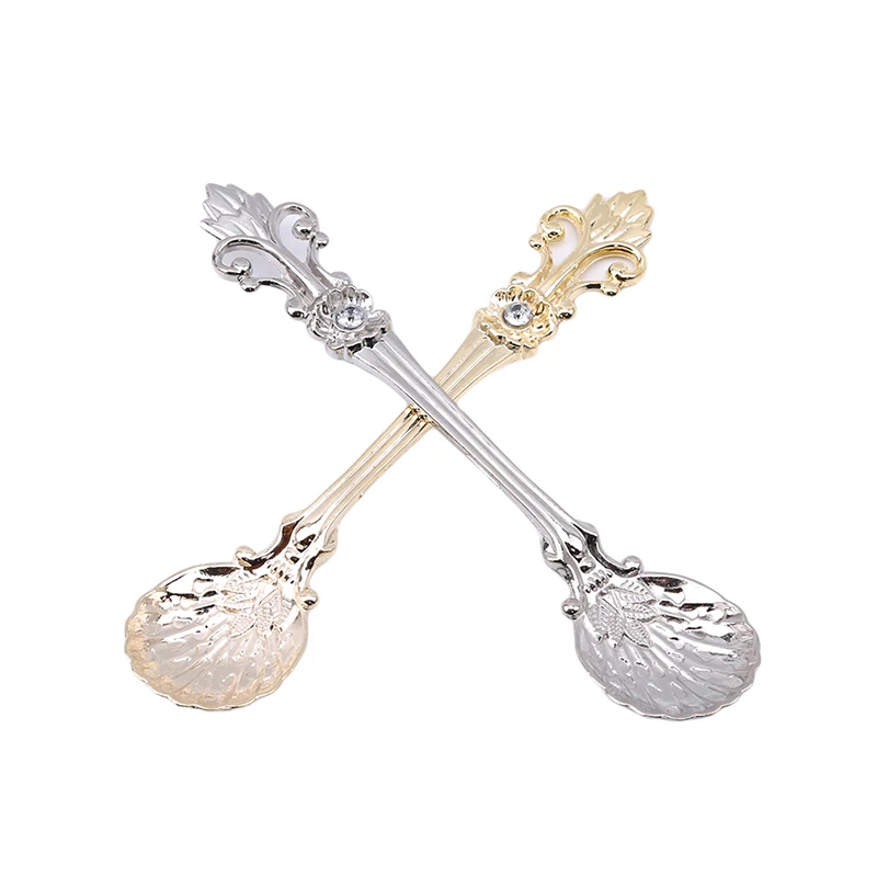 

1 Set Large Small Mixed Color Exquisite Vintage Coffee Spoons Creative Fashion Party Household Spoons Gift Dessert Cake Spoon