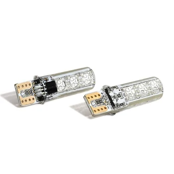 

2PCS T10 W5W 5050 6SMD RGB LED Multi Color Light Car Wedge Bulbs Remote Control