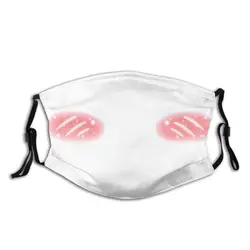 Anime Blush Funny Cool Cloth Mask Anime Anime Blush Pink Blush Anime Mask Anime Sticker Blush Sticker Blush Mask Kawaii Kawaii