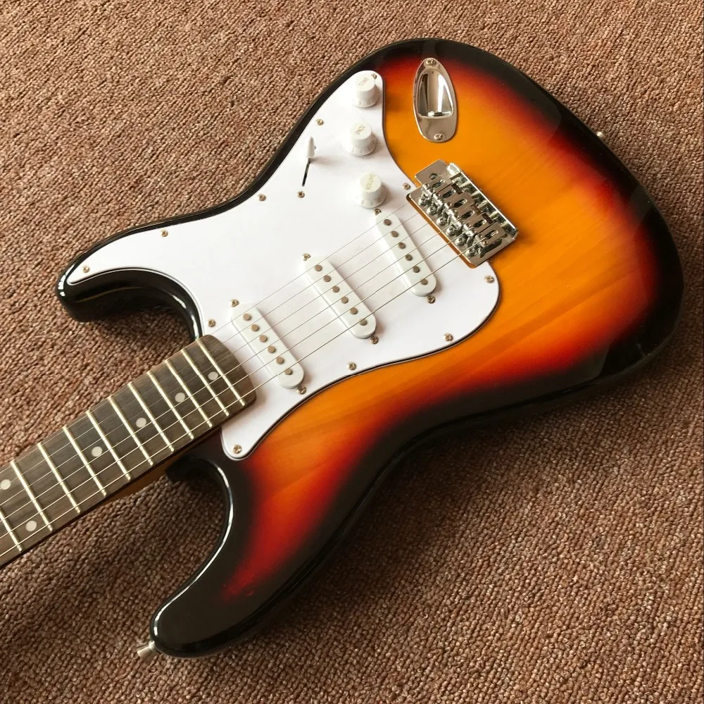 Custom shop,ST Sunburst electric guitar,handwork 6 Strings guitarra,stratocastre gitaar Rosewood fingerboard199 (3)