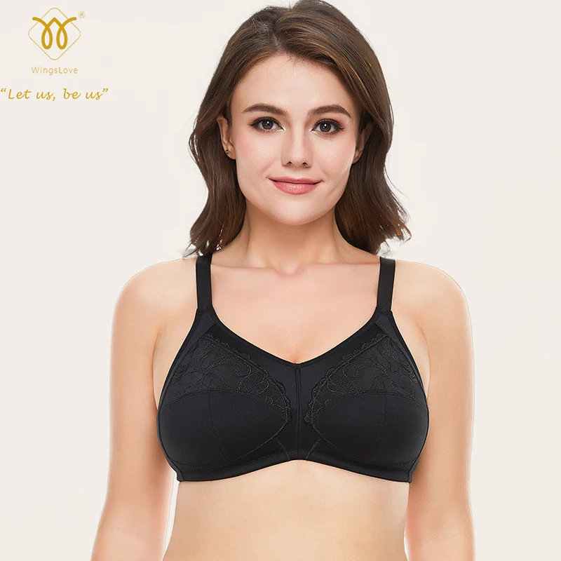 Wingslove Women Minimizer Seamless Bra Full Coverage Non-Paded