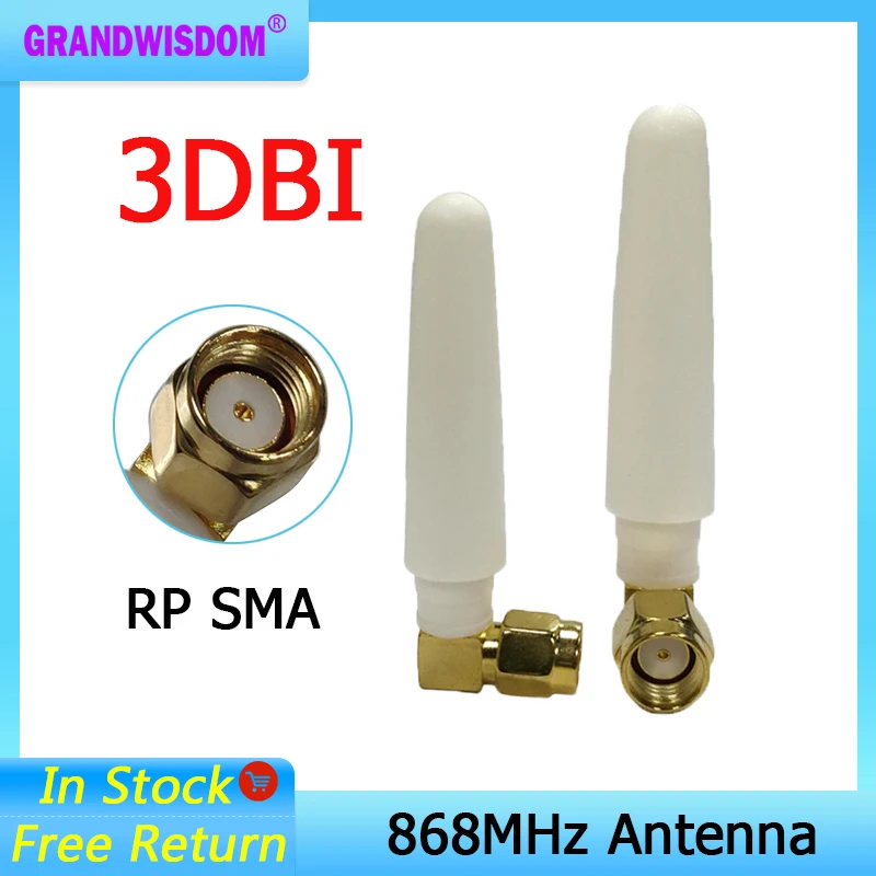 

GRANDWISDOM 1/2/5/10pcs 868mhz antenna 3dbi sma female 915mhz lora antene pbx iot module lorawan signal receiver antena