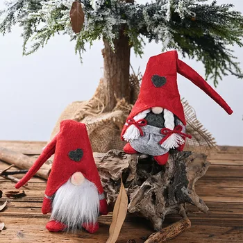 

Creation Christmas Sitting Ornament Simulated Santa Claus Doll Plush Figurine Decoration Home Room Desktop Festival Decoration