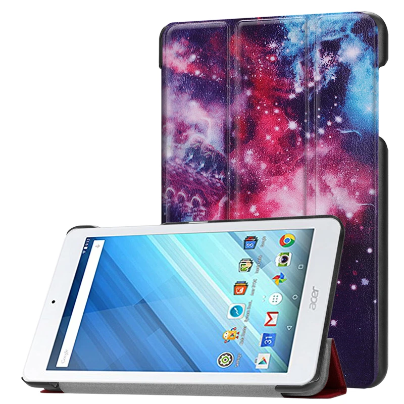 GUKEEDIANZI New Fashion Painted Case For Acer Iconia One 8 B1-860 inch Cover Tablet PU Leather Slim Stand Tri-Folding | Компьютеры и