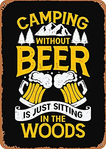 

Винтажный дизайн для кемпинга, металлический знак, патент, художественные принты, ретро подарок, 8x12 дюймов
