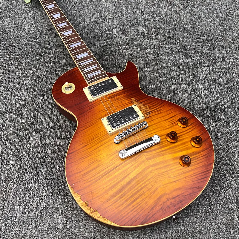 Новинка 2021 Высококачественная электрическая гитара матовая отделка sunset burst с