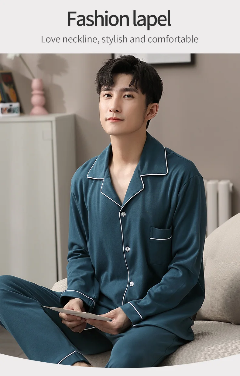 冬の綿100 のパジャマ男性のパジャマラウンジパジャマオム白pijamas Hombre Invierno綿pj服 Men S Pajama Sets Aliexpress