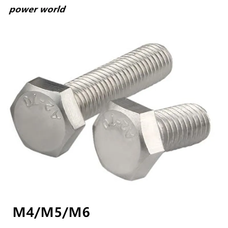 Tornillos hexagonales de acero inoxidable M14/M16/M18/M20 DIN933, perno