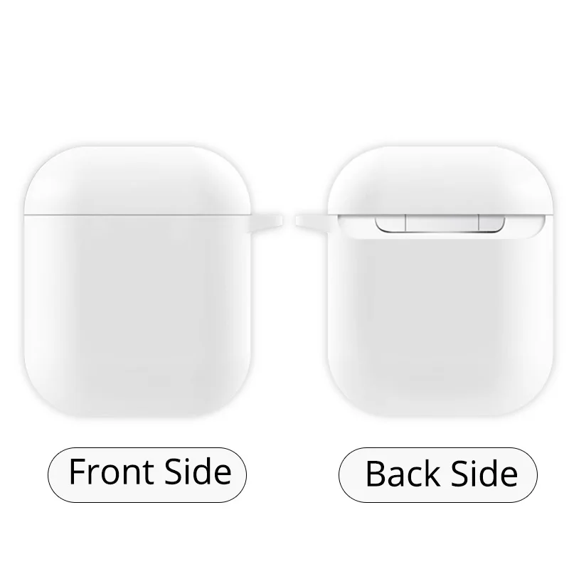 EJTWHI000 Цветной беспроводной чехол для наушников с Bluetooth для Airpods 2, силиконовый защитный чехол для Airpods, модный красный, розовый, желтый чехол - Цвет: EJTWHI000