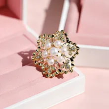 Натуральный пресноводный жемчуг корсаж Европа и Америка элегантный стиль мульти-бисер-брошь пальто Одежда брошь аксессуары для женщин