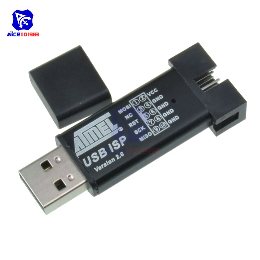 Diymore USBASP USBISP ISP программатор загрузчик для Arduino 51 ATMEL AVR с поддержкой 64 бит Win7 32Bit Win98