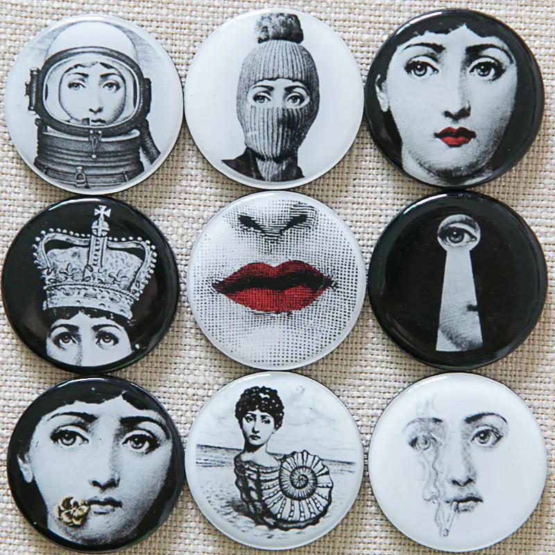 Home Decor Fornasetti Juguetes 9PCS/Set Souvenir Fridge Magnet Aimant Imanes Decorative Magnets