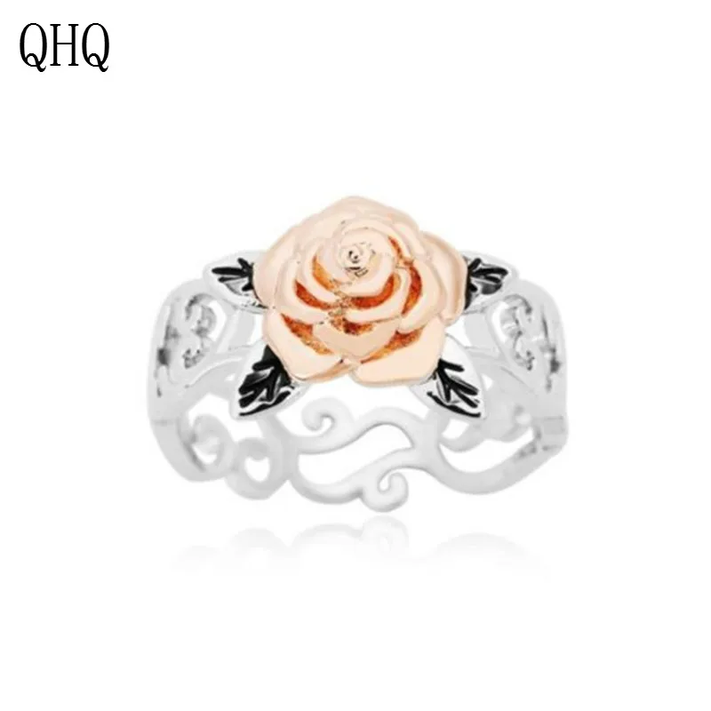 QHQ кольцо на палец цветок изысканные аксессуары ювелирные изделия кольца для