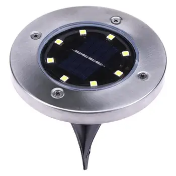 

8LED Solar Light Solar Powered Ground Buried Light Garden Under Ground Lamp Outdoor Lawn Path Way Garden Decking Lamp Waterproof