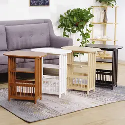 Mesa de centro pequeña plegable para el hogar, mesa auxiliar pequeña de estilo nórdico, diseño creativo y moderno, extraíble, para dormitorio, estudio y sala de estar
