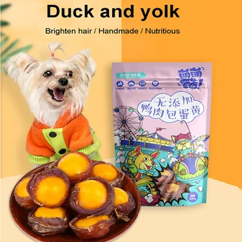 

Pet Snacks Duck Meat Egg Yolk Dog Food Snack Remove Tear Stains Healthy Fresh No Preservatives Coloring Added Training Rewards