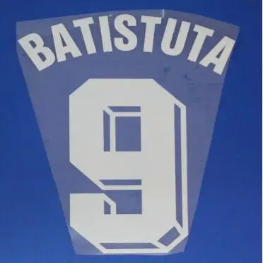 1998 Ретро #9 BATISTUTA nameset печать настроить любое имя номер футбольная нашивка значок |