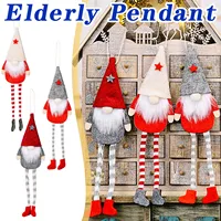 Christmas Decoration Accessories Santa Claus Forest Long Legged Pendant Faceless Dolls Xmas Tree Ornaments Unique Holiday Gifts
