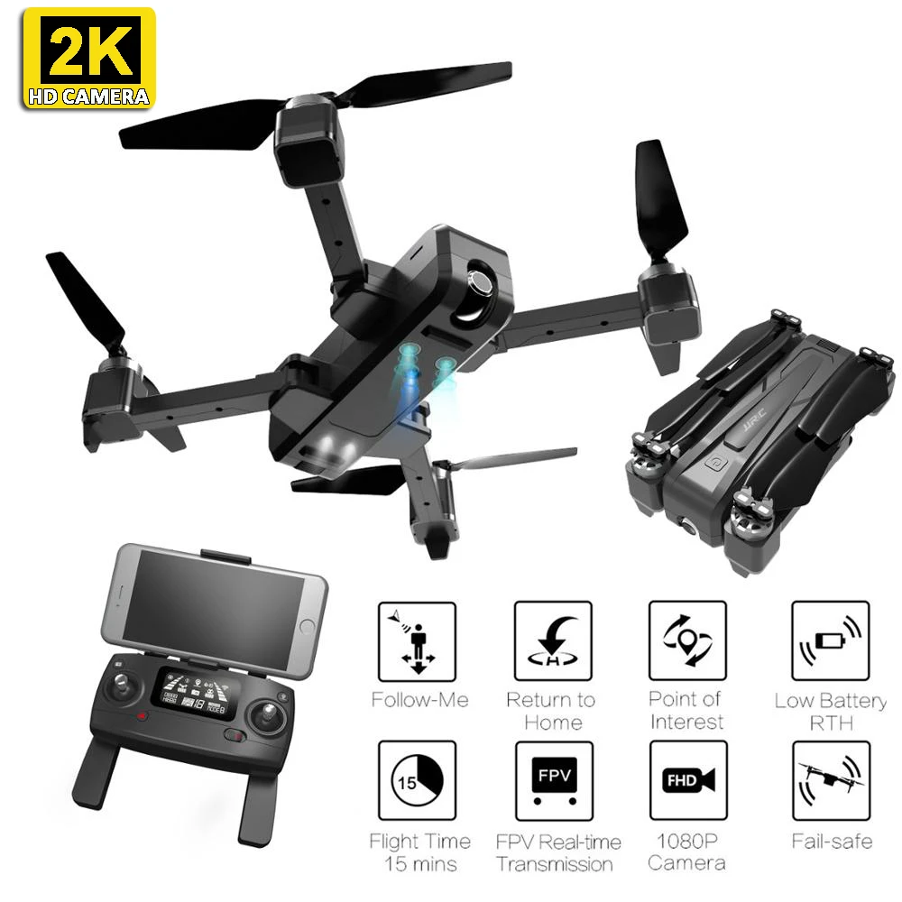 X11 Радиоуправляемый Дрон 5G wifi FPV gps с широким углом 2K камера Вертолет 20 минут время